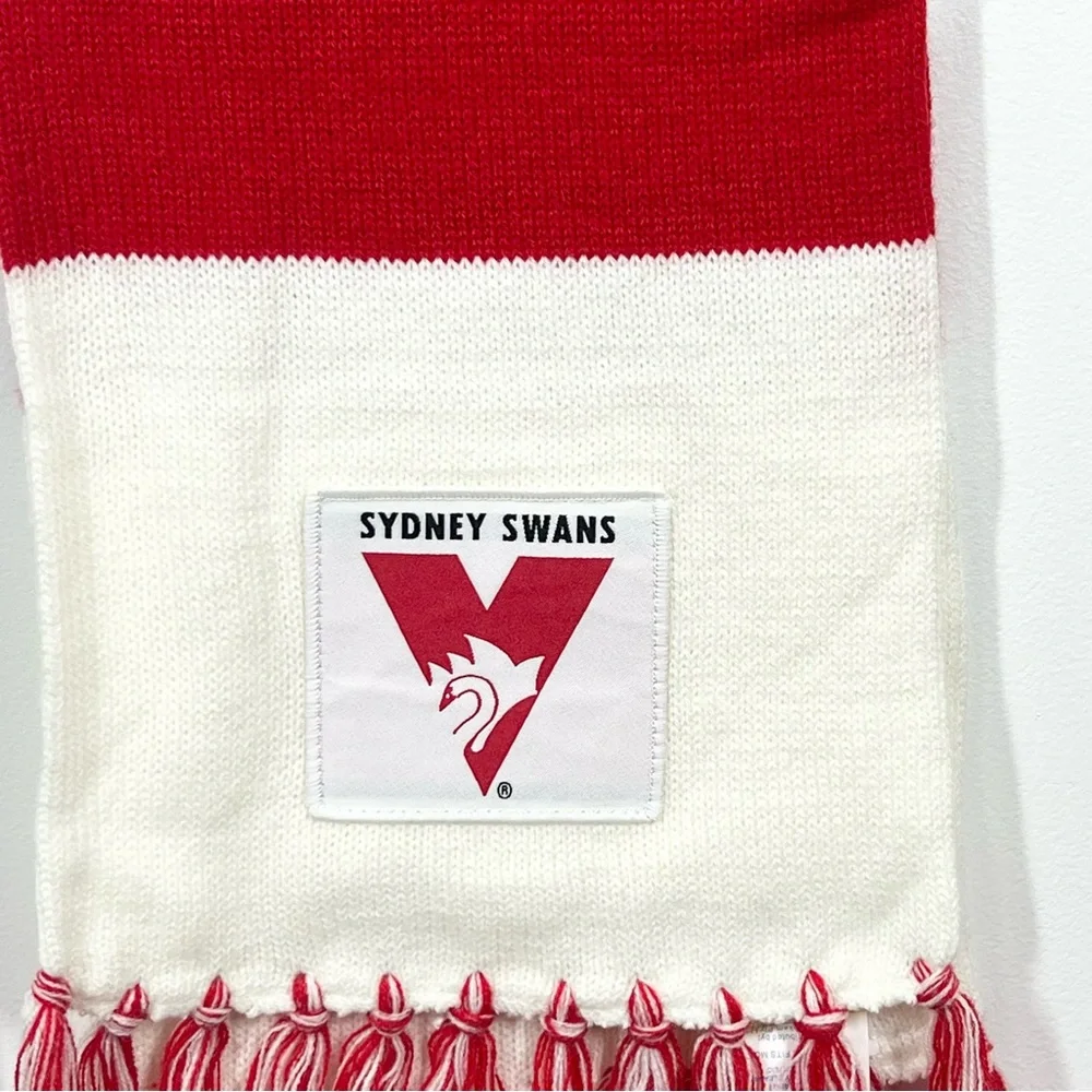 Sydney Swans AFL Football Aussie Traditional Scarf Tassels